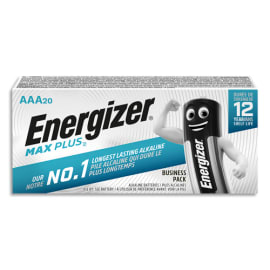 ENERGIZER Pile Max Plus AAA E92 60/120, pack de 20 piles