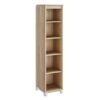 GAUTIER Colonne 1/2 bibliothèque, 4 étagères amovibles L42xH187xP46cm. Finition Chêne sonoma-Blanc